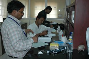 Prof Sanjiv Kumar performing DNA finger printing