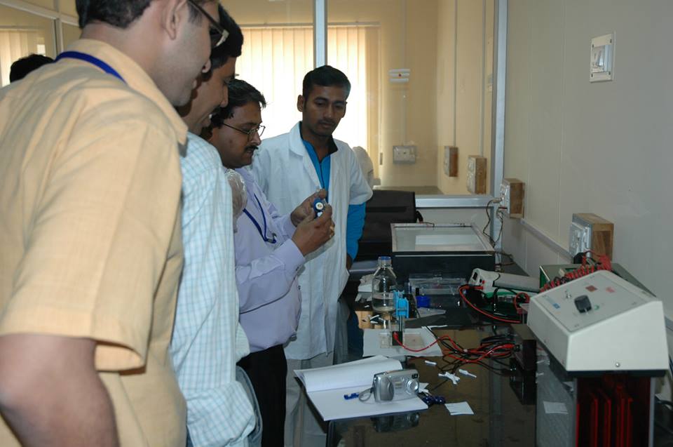 Prof Sanjiv Kumar  performing DNA finger printing
